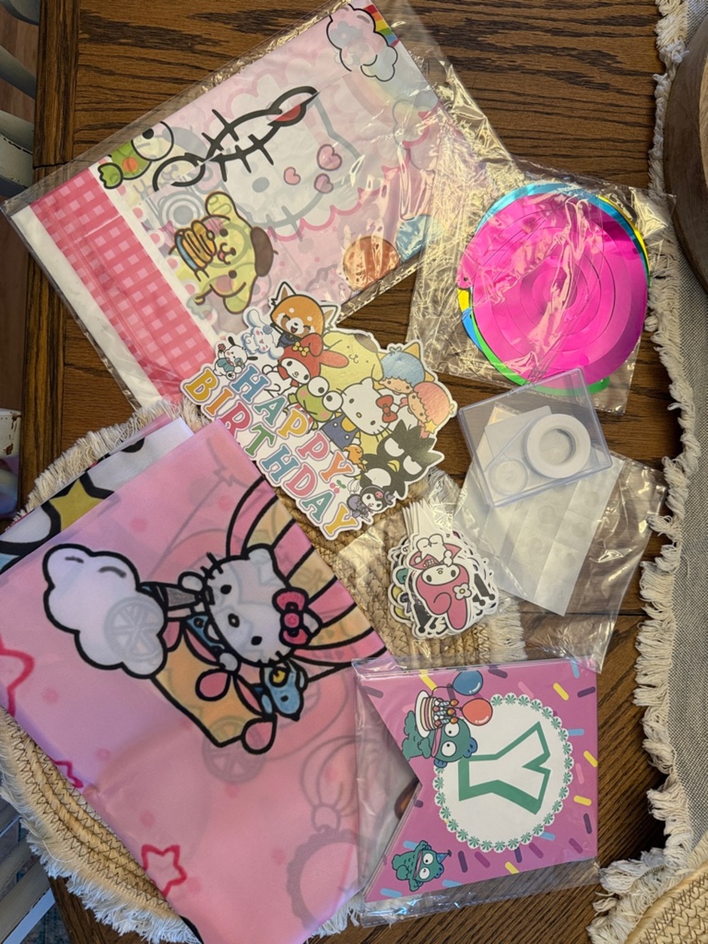 Hello Kitty Pink and Multicolor Birthday Party Decorations Set